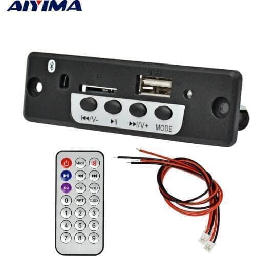 AIYIMA MP3 Audio Decoder Bluetooth Amplifier Board 3W*2 Support U Disk FM Radio SD Card Decoding DC3.7-5V