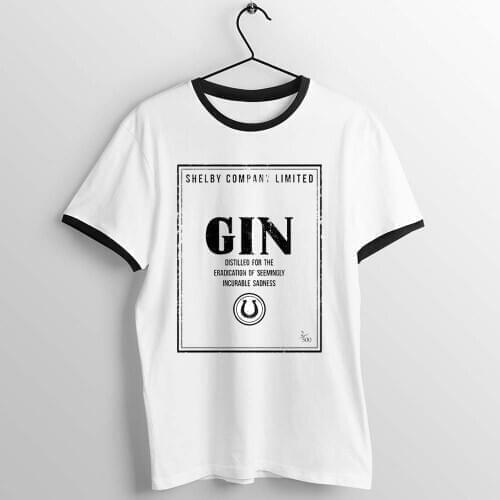 Unisex Men Women T Shirt Peaky Blinders Gin Moonshine Shelby Artwork Printed Tee