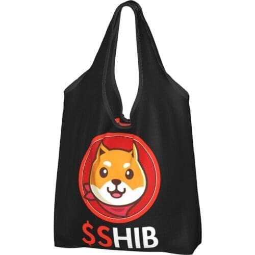 Shiba Inu Token Crypto Shib Coin Cryptocurrency Hodler Lightweight Canvas Bag Women Shoulder Bag Crypto doggy Ins Shoppers Bag