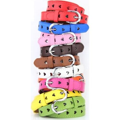 New ladies students spring and summer new ladies fashion hundred matching double-sided heart-shaped hollow design belt