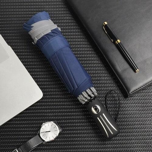 Wind Resistant Reverse Folding Automatic Umbrella With Reflective stripes Women Auto Big Windproof Umbrellas Men Frame Safety