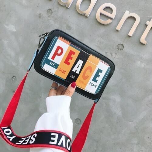 Bag Women 2020 New Spring Small Bag Fashion Shoulder Messenger Bag Women Leather Women Bag Printed Letter Small Square Bag