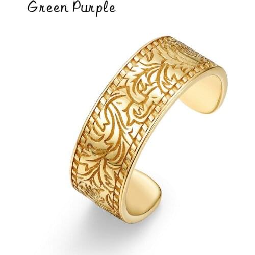 925 Sterling Silver Rings For Women Delicate Vintage Pattern Ring 18k Gold Plated Engagement Wedding Ring Fine Jewelry Hot Sale