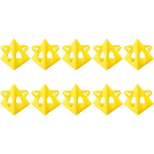 10pcs Portable Pyramid Stands Set Triangle Paint Pads Feet Woodworking Accessories Carpenter Painter Tools Yellow Carpenter