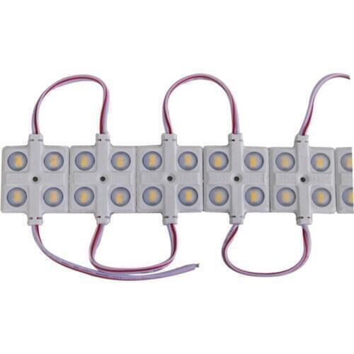 100pcs/lot LED module 5730 4 LED 2W Module 12V full color waterproof super brighter square led modules lighting