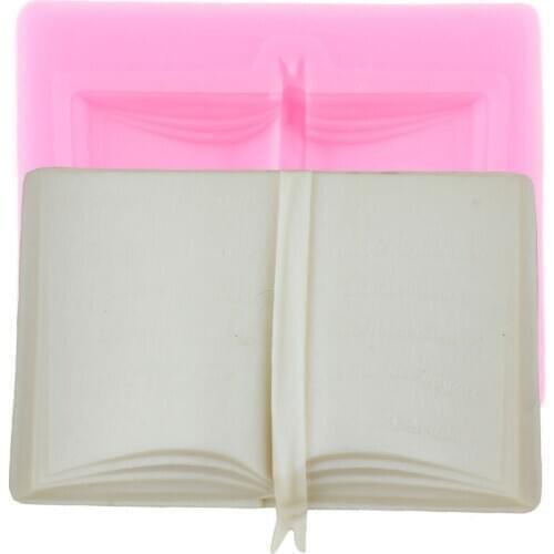 3D Book Shape Silicone Mold Chocolate Candy Clay Molds Cupcake Topper Fondant Cake Decorating Tools Handmade Soap Resin Moulds