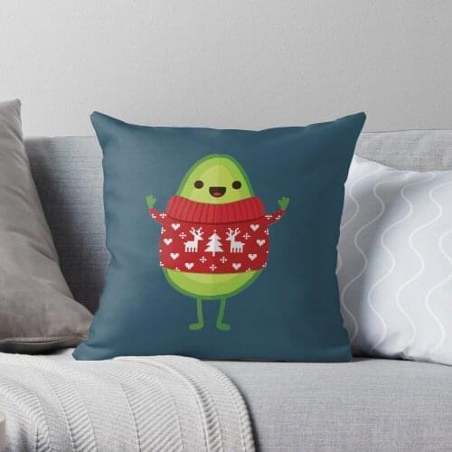 Avo Merry Christmas! Throw Pillow Cushion Cover Polyester Throw Pillows Case On Sofa Home Living Room Car Seat Decor