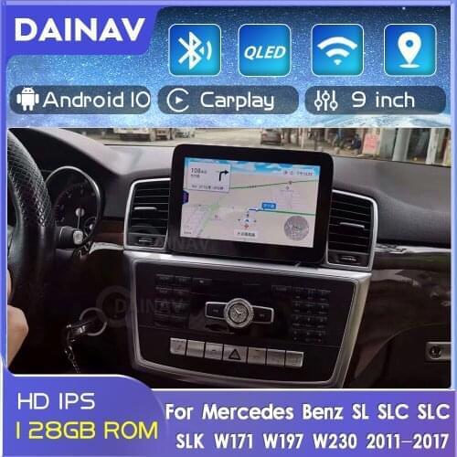 Android 11.0 Car Radio For Mercedes Benz SL SLC SLK W171 W197 W230 2011-2017 system multimedia Player GPS Navigation stereo