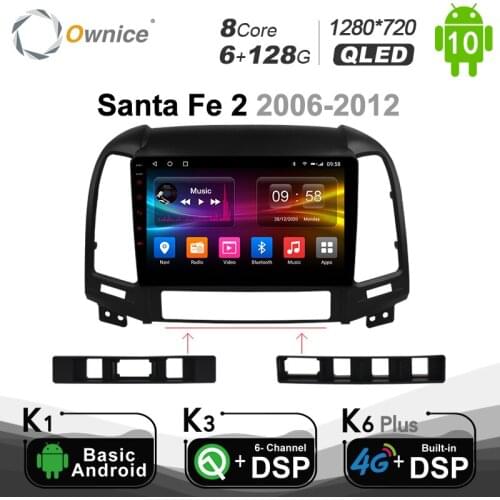 6G 128GQLED Octa Core Android 10.0 2 din Car Radio for Hyundai Santa Fe 2 2006-2012 4G LTE Navigation Audio GPS Unit System