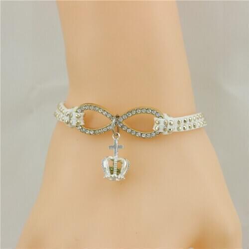 2colour army green crown Infinity Charm Bracelet Bangle For Women Multilayer Bracelets & Bangles Drop Shipping