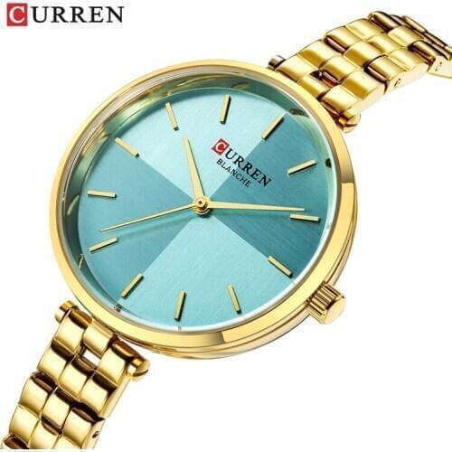 CURREN Top Luxury Fashion Women Watches Stainless Steel waterproof Dress Women Quartz Wrist Watches Dropshipping Womens Watch