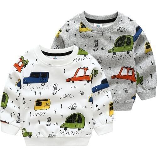 Kids Boys Hoodies 2020 New Fashion Spring Autumn O-Neck Long Sleeve Full Print Bus Pullover Casual Sweatshirts For Boys 2-10Year