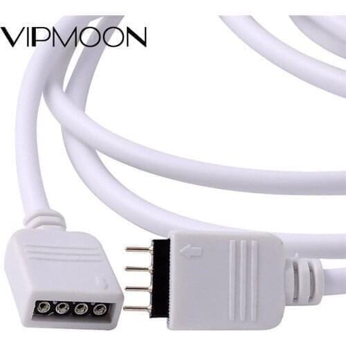 1-5M 4-PIN Extension Cable RGB LED Connector Extension Cable Cord Wire+ Needle LED Connector for 5050 3528 RGB LED Strip Adapter