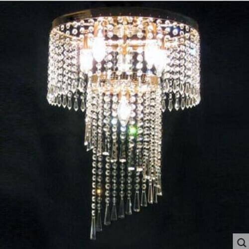 Crystal Ceiling Lamps Living Room Bedroom Lighting Restaurant Stairs Rotate Long Crystal Light Art Light for home lighting
