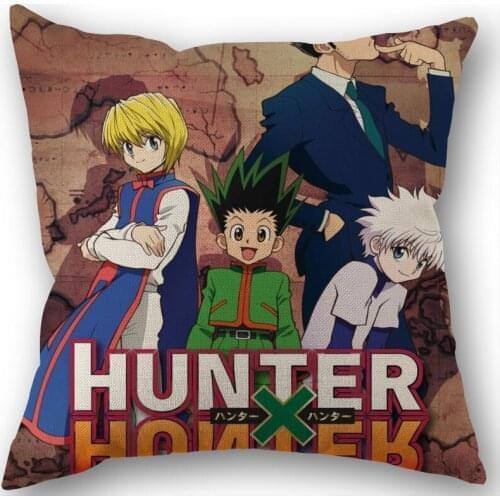 Hunter x Hunter Custom Pillowcase Wedding Decorative Cotton Linen Pillow Case For Home Pillow Cover 45X45(One Sides)