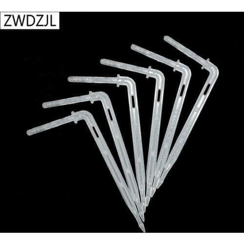 1/4 inch arrow dropper arrow drip system Curved emitter drip Dripper Greenhouse Irrigation 4/7mm Hose 50pcs