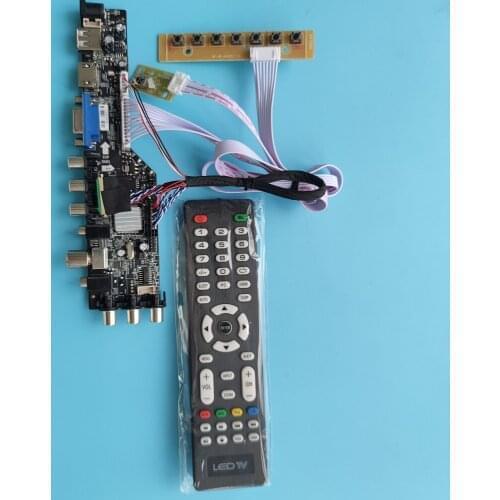 Kit B156XW02 V.0/V.1/V.2 40 pin LVDS upgrade AV VGA USB DVB 1366*768 screen 3663 TV digital LCD controller board DIY
