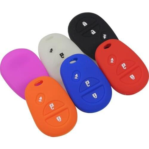 Kutery 10PCS 4 BTN Silicone Colorful Remote Car Key Cover Case For Toyota Highlander Sequoia Sienna Tacoma Tundra Protection
