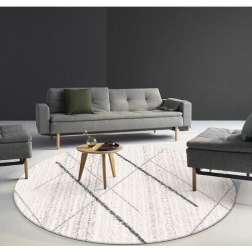 Morocco Round Carpet Living Room Thick Modern Round Rugs for Bedroom Bedside Sofa Coffee Table Floor Mat Nordic Rugs and Carpets