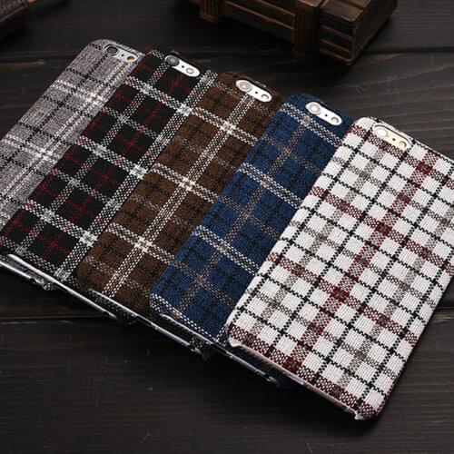 Fashion Style Cover Plaid Cloth Back Case for IPhone X XS Max XR 5S SE 6s 7 8 Plus Phone Case Phone Accessories Protective Shell