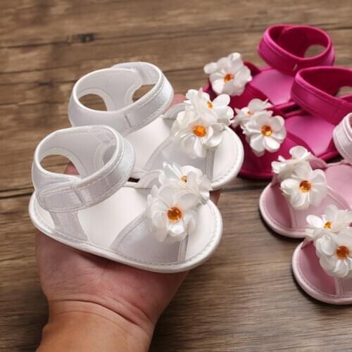 2020 New Children Baby Kids Girls Shoes Non-Slip Cotton Flower Toddlers Newborn Infantil Sandals