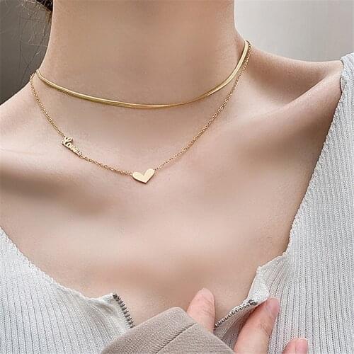 New Arrival Necklaces Zeojrlly Fashion Women Chokers Necklaces Trendy Metal Heart All Compatible Party Necklace For Female