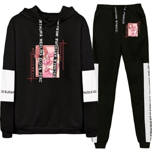 LoveLive! Nishikino Maki school idol Paint fall winter Suit Hoodies Patchwork Sweatshirt Banded Pant Two Piece Streetwear