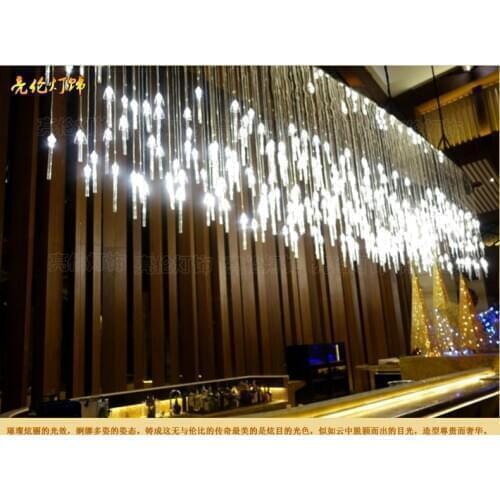 Customized large-scale special-shaped engineering lighting Customized stainless steel ceiling lamp Customized butterfly pendant
