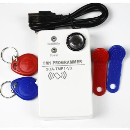 TM iButton Programmer DS1990A Duplicator Cloner Copier 125Khz RFID Reader Writer RW1990 Key Token RFID/TM Keyfob duplicator