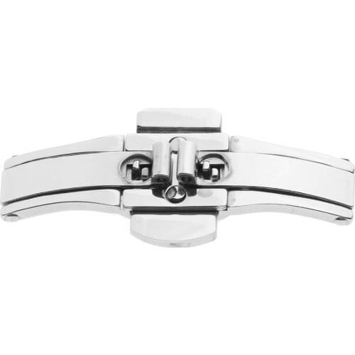 Stainless Steel Deployment Buckle Folding Clasp For Watch Strap Band 15mm