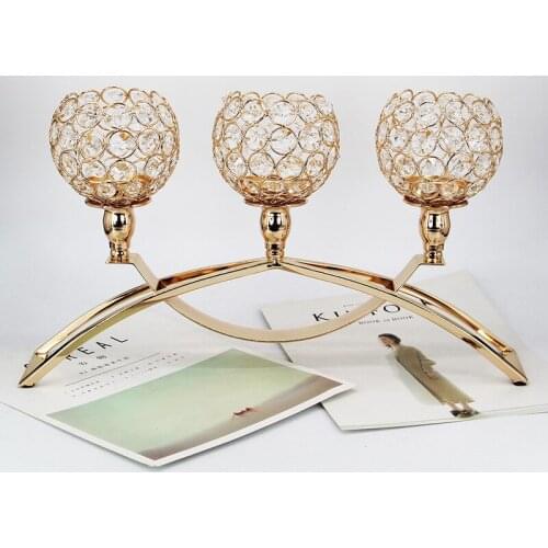 Religious Activities Candelabra Decorations 3 Arms Candle Holders Wedding Table Centerpieces Crystal Home Votive Candle Holders