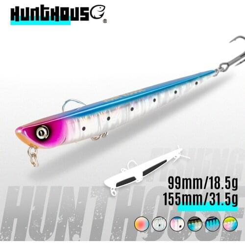 Hunthouse 99&155mm 18.5&31.5g sinking swimbait pencil bait bay ruf manic fishing lure origin hook for sea bass bluefish perch
