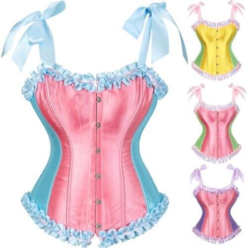 Sexy Women Lace Up Adjustable Straps Camisole Bustier Top Corset Boned Waist Trainer Body Shaping And Slimming Clothing