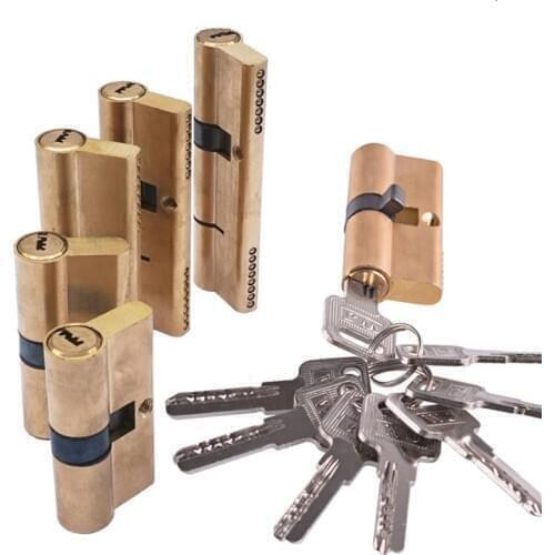 Pure copper AB lock core 65/70 mm Cylinder AB Key Anti-Theft Entrance Brass Door Lock single row marble lock core