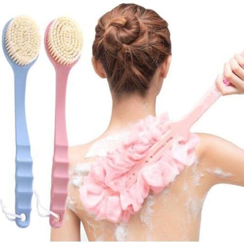 1PC Bath Shower Brush with Long Handle Bath Brush Body Bristle Scrubber Handle Washing Back Scrub Skin Massage Bathroom Products