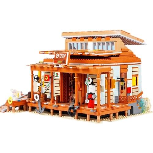 12004 MOC Building Blocks Shipyard Old Finshing Store Model Assembly Brick Toys For Children Gift