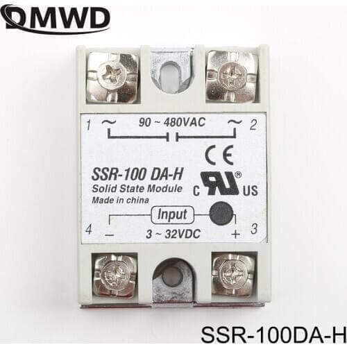 Solid state relay SSR-100DA-H 100A SSR 100DA H DC TO AC relay solid state Resistance Regulator