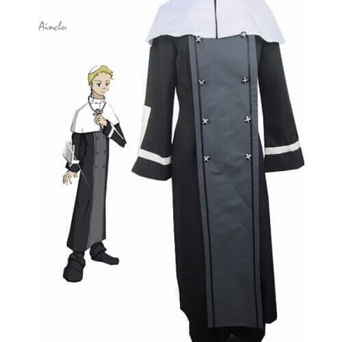 Ainclu Customize for adults Free Shipping Costume Soul Eater Justin Law Uniform Cloth Cosplay Costume For Halloween Costume