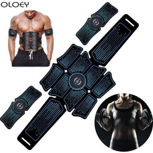 Abdominal Muscle Stimulator Trainer Abs EMS Fitness Equipment Training Gear Muscles Electrostimulator Toner USB Charging Gym