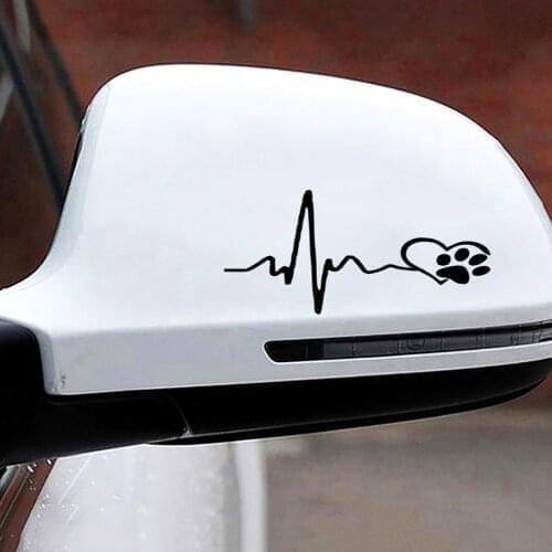 Love Dog Paw Print Funny Romantic Car Stickers Auto Tank Reflective Vinyl Car Accessories Wall Sticker ov03