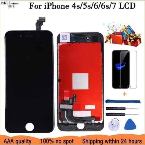 AAA LCD Display For iPhone 4s 5S 6 6S 7 Module Touch Screen Glass Digitizer Replacement For iphone 8 Repair LCD Screen Assembly