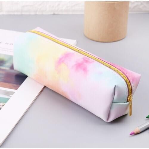 1Pc Kawaii Pencil Case Colorful Pink Make up Gift Case Bag School Pencil Box Pencilcase Pencil Bag School Supplies Stationery
