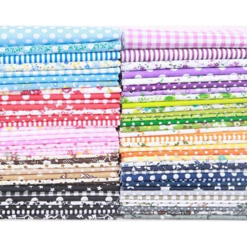 10 Colors Patchwork High Quality DIY Sewing Mixed Style Floral Print 100% Cotton Fabric Cloth Material 7 Sheet