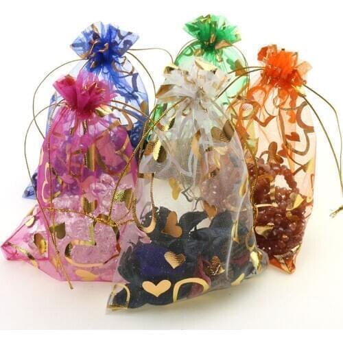 Jewelry Packaging Fashion Design Wholesale Lot 100pcs 11x16cm Silk Wedding party Gift Jewelry Bag Pouches Bag