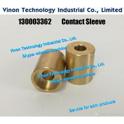 2pcs/lot) 130003362 Contact sleeve lower head Ø20xØ8x24tmm for ROBOFIL 190,290P,300 Charmilles edm spare parts 130.003.362