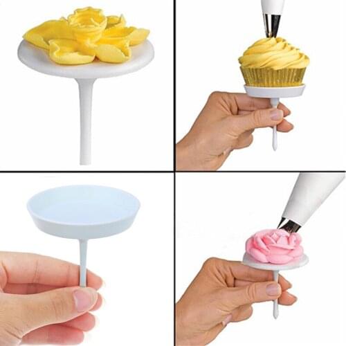 4PCS DIY Sugar Craft Flower Icing Cream Stand Nail Bake Cake Cupcake Decorating Tool Cream Transfer Baking Pastry Accessories