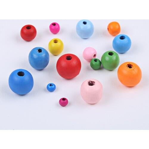DIY Ornament Accessories Children String Beads 6-20mm Color Log Bead Wooden Beads Accessories Wooden Beads Scattered Beads