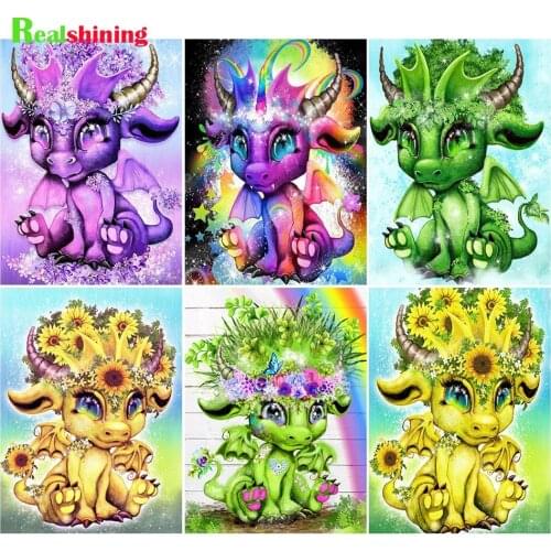 Diamond Painting Cartoon Unicorn Cute Dragon 5D Diy Cross Stitch Rhinestone Mosaic Embroidery Gift Bedroom Decoration N2275