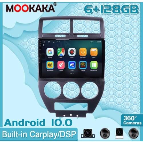 Android10 360 HD 6+128G For Jeep Compass MK 2006-2010 Auto Surround View Camera Car Multimedia Player Stereo Radio GPS Navigtion