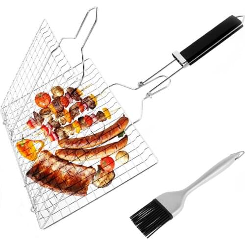 Non-Stick Grid Shape BBQ Mat Cooking Grilling Sheet Liner Fish Vegetable Smoker Mats Outdoor Baking Kitchen Accessories
